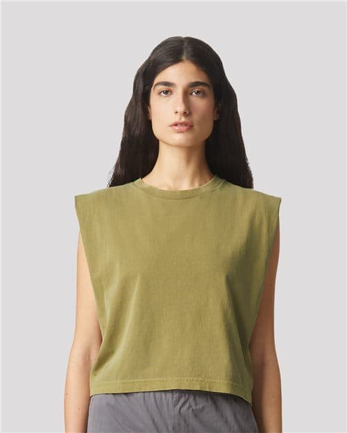 American Apparel Women's Garment-Dyed Heavyweight Muscle Tee