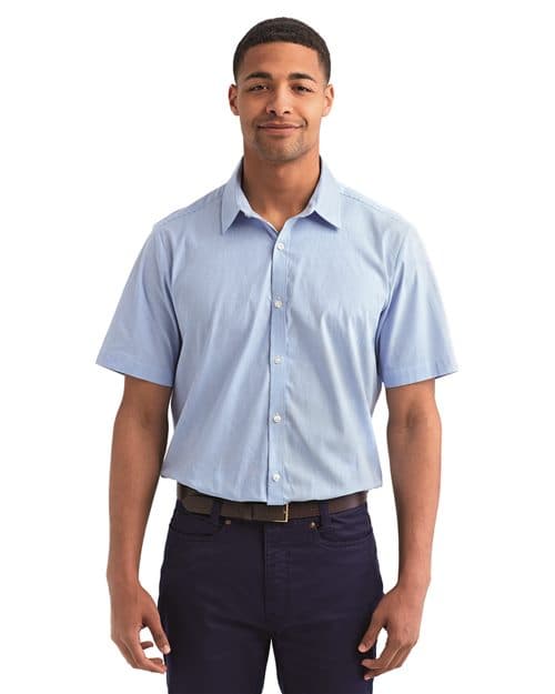 Artisan Collection by Reprime Men's Microcheck Gingham Cotton Shirt