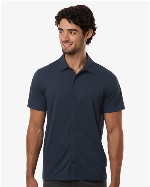 AllPro Men's Pro-Flex Sorona® Button Down Short Sleeve Shirt