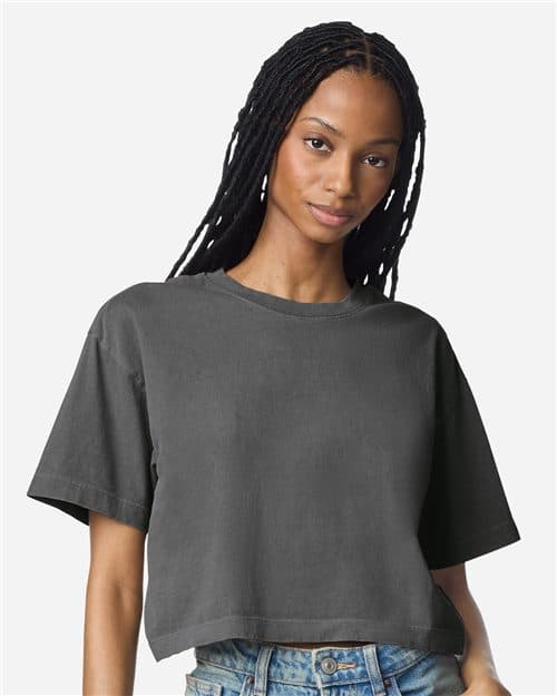 American Apparel Women's Garment-Dyed Heavyweight Cropped Tee
