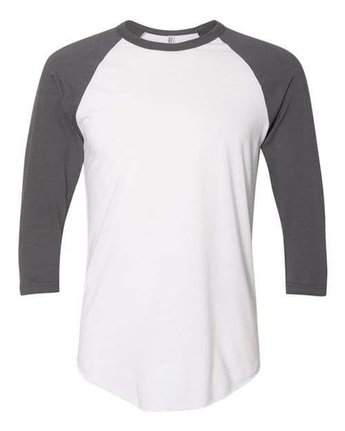 American Apparel Unisex 50/50 Raglan Three-Quarter Sleeve Tee