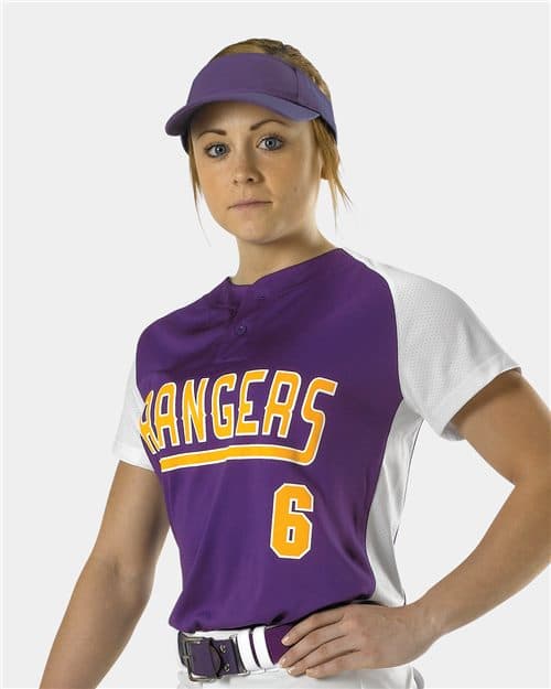 Alleson Athletic Girls' Two Button Fastpitch Jersey