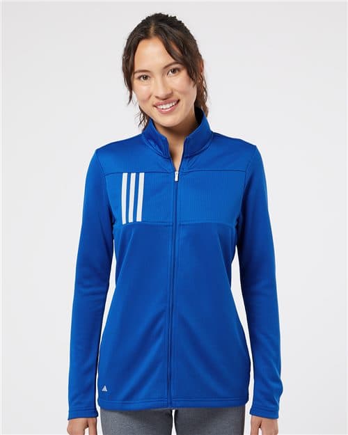 Adidas Women's 3-Stripes Double Knit Full-Zip Jacket