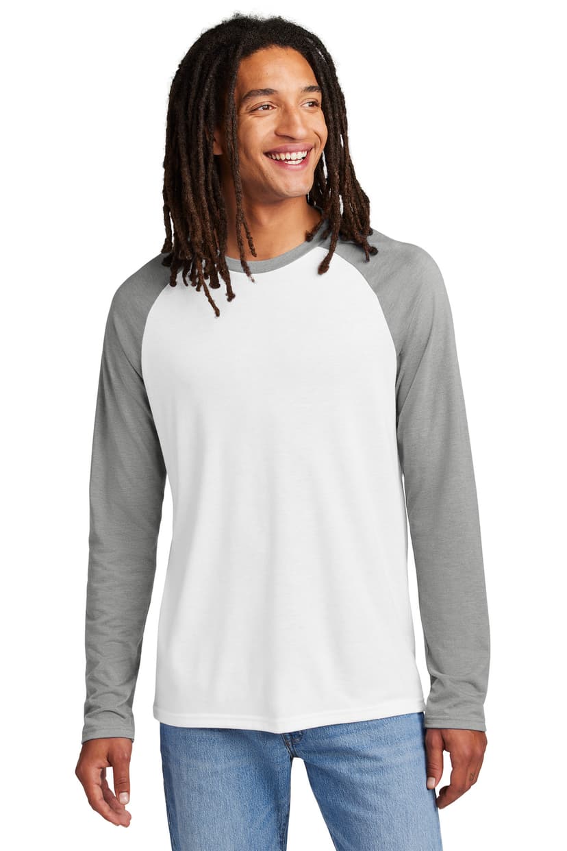 Allmade Unisex Tri-Blend Long Sleeve Colorblock Raglan